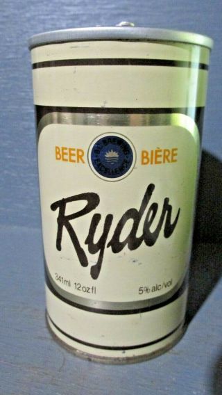 Ryder Canadian Wide Seam Steel Beer Can - [read Description] -