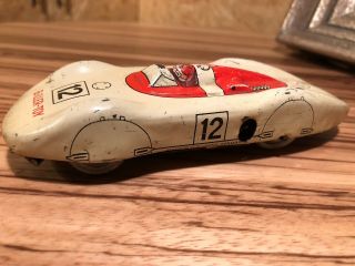 Antique Us Zone Germany Tin Wind Up Toy Race Car Biller Auto Union
