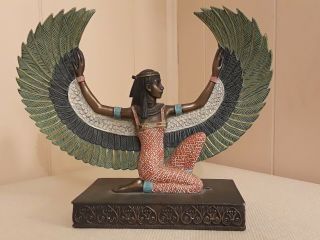 8.  5 " Egyptian Winged Isis Statue Sculpture Figurine Goddess Of Magic Egypt Decor