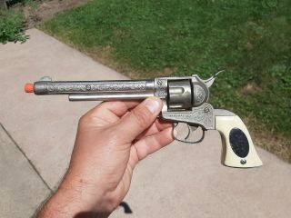 Vintage Hubley Marshal Toy Cap Gun Diecast Pistol