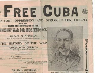 Cuba Her Past Oppression & Struggle For Liberty Book Ad Sheet 1900s