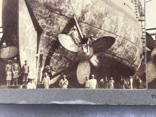 Battleship “Indiana” In Dry Dock Vintage Stereoview Card,  Copyright 1898 5