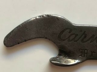 Vintage Carnegie Pils ' ner Frontenac Ale beer bottle opener keychain advertising 2