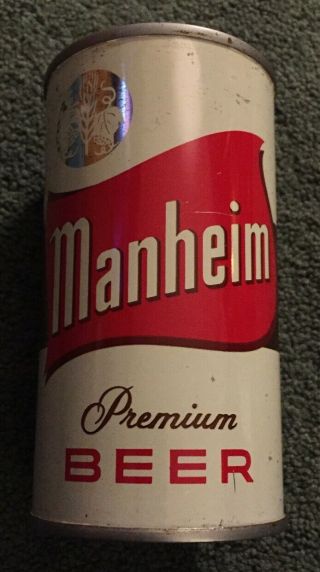 Manheim Flat Top 12oz Beer Can Reading Brewing Co Pennsylvania