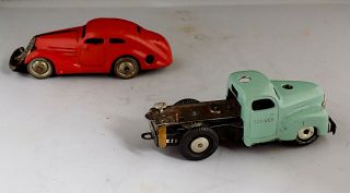 Vintage Tinplate Wind - Up Schuco Non - Fall Car & Varianto Wagon,  Both As Found