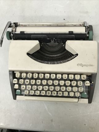 Vintage Olympia Typewriter Read Not Sure Of Model From 60s? With Case
