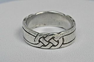 Vintage Sterling Silver Scottish Ola Gorie Celtic Knot Ring Size N