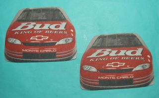 2 Nascar Dale Earnhardt Jr Budweiser Die - Cut 8 Beer Bar Cardboard Coasters