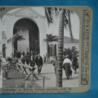 Scarce 1924 Stereoview Photo British Empire Exhibition Wembley Guiana Pavilion