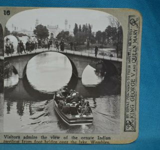 Scarce 1924 Stereoview Photo British Empire Exhibition Wembley Indian Pavilion
