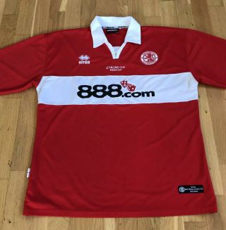 Middlesbrough Fc Home Shirt 2004 - 05 Erra Carling Cup Vintage Retro L Xl