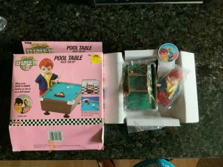 Tyco 1988 Dixie’s Diner Pool Table With Mitch Doll And Stand Nmib