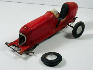 Vintage Folk Art Wood Toy Model Race Car Kit Repair
