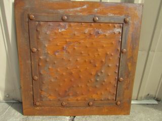 Rustic Iron Hammered Metal Panels - 24x24 - Handmade - Rust Finish - Furniture Projects
