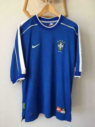 Brazil 1997 1998 World Cup Away Football Soccer Shirt Jersey Nike Vintage Maglia