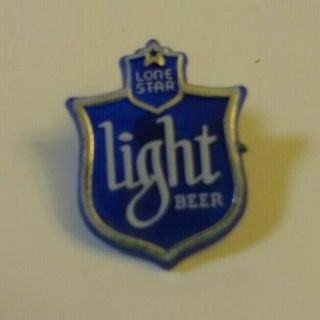 Vintage Lone Star Beer Plastic Collectible Pin " Lone Star Light Beer ".  (q)