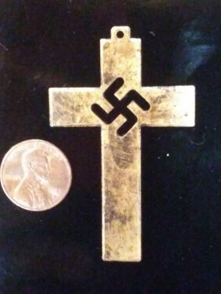 Native American Swastika Good Luck Whirling Log Crucifix Pendant L@@k 1920 