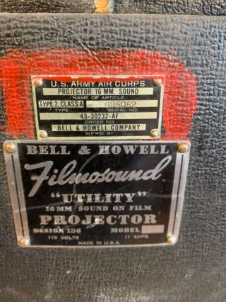 Vintage Bell & Howell Filmosound Model 16mm Sound/Silent Movie Projector 2