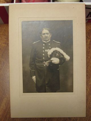 Knights Templar Masonic Photo Of Man In Uniform With Hat Cabinet Card