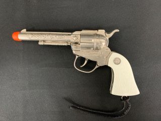 Actoy Wyatt Earp Toy Pistol Cap Gun Vintage 1950s White Grips