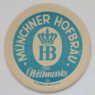 Set Of Five (5) Munchner Hofbrau Die Weltmarke Beer Coasters,  Munich—never