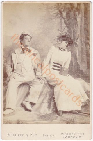 Stage Actor J.  L.  Toole And Violet Vanbrugh In Walker,  London.  Cabinet Card Photo
