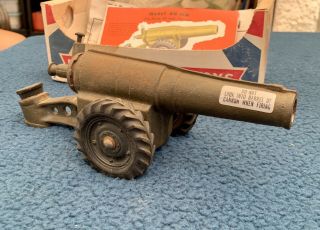 Vintage Cast Iron Red Devil Big Bang 60 Mm Cannon Complete With All Documents