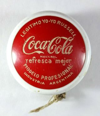 Old Advertising Toy Yo - Yo Coca - Cola Coke - Vintage Yoyo