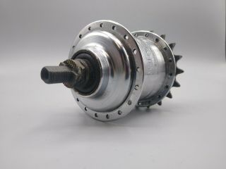 Vintage 1970s Bicycle Sturmey Archer Aw 3 - Speed Rear Hub 18 Tooth Sprocket 36h