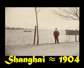 China 上海 S.  M.  S.  Seeadler Visit Shanghai Overview From Park - Orig Photo 1901/03