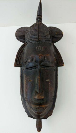 Vintage African Senufo Carved Wood Mask Ivory Coast 2