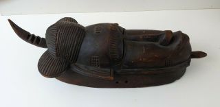Vintage African Senufo Carved Wood Mask Ivory Coast 3