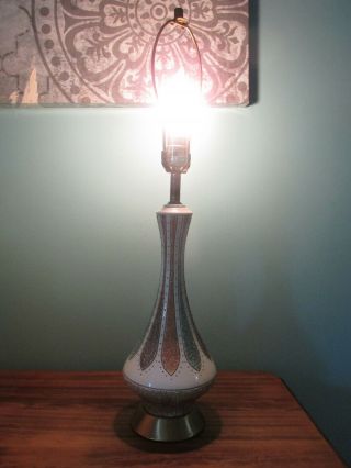 Vintage Mid Century Quartite Creative Atomic Genie Bottle Table Lamp Unique 60 