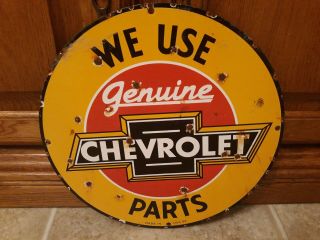 Vintage Chevrolet Dealer Porcelain Sign 1959