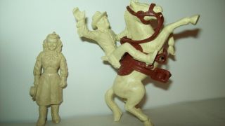 Vintage Marx 60mm Roy Rogers Vinyl Character Figures; Roy And Dale
