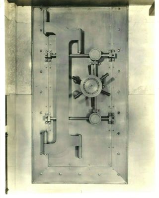 1920s Mosler Safe Bank Vault Door Vintage Photograph Industrial Hamilton,  Ohio