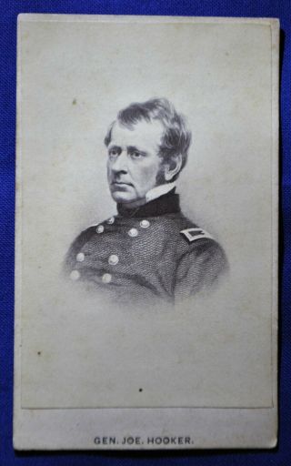 Cdv,  Civil War General Joseph " Fighting Joe " Hooker