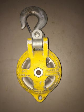 Vintage 1974 Western Power Products Blockmaster Pulley 606 5000 Lb