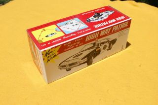Vintage Tin 1960s Highway Patrol Box Old Stock Made In Japan 10 Inches