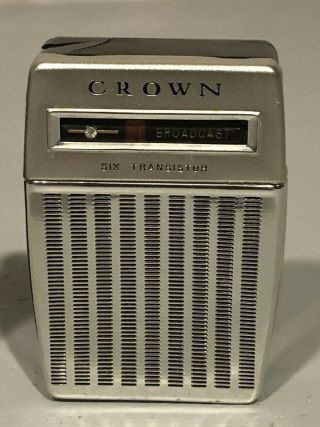Vintage Crown Model TR 680 Transistor Radio Turns On Transistor 2