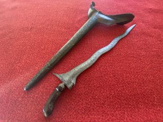 Antique Kris Keris Sword Dagger Indonesian Javanese Weapon W/original Sheath