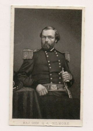 Vintage Cdv General Quincy Adams Gillmore Union Officer American Civil War