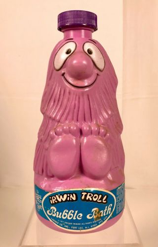 Vintage 1977 Irwin Troll Broom Hilda Cartoon Character Soaky Bubble Bath Bottle