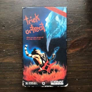 Trick Or Treat Vhs Vintage Video Tape 1980s Horror Ozzy Osbourne Gene Simmons
