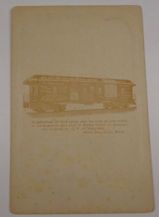 ' Railroad Operator ' Michigan Central Railroad,  Cabinet circa 1890 ' - Bay City 2
