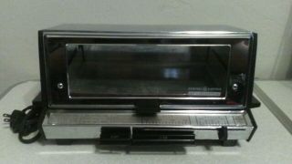 Vtg Ge General Electric Deluxe Toast R Oven Chrome A2t93