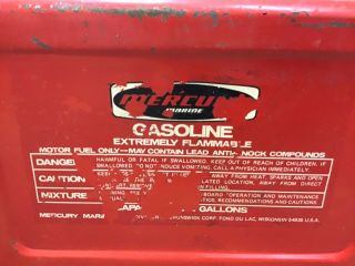 Vintage 6 Gallon Mercury Fuel Gas Tank Very 2