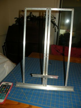 Grumbacher Vtg Metal Light Weight Large Table Easel Folds Tips Art Painting