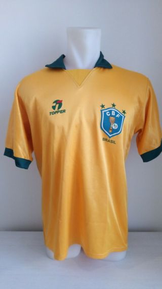 Jersey Shirt Camiseta Topper Vintage Brasil Brazil Home Italy 