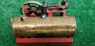 WEEDEN Antique TOY STEAM ENGINE CAST IRON BASE SEE PICTURES (BFEB - 07 - 073) 2